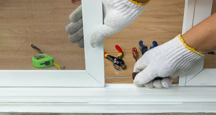 Sliding Glass Door Off Rails Repair in Belmont, CA