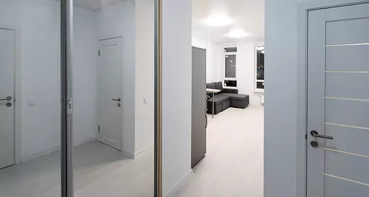 Modern Mirrored Closet Doors Repair in Belmont, CA